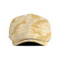 Melemele Aloha Hawaii Jeff Hat Plumeria Lei With Palaka Motif - Polynesian Pride