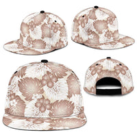 Mocha Mousse Aloha Hawaii Snapback Cap Monstera Hibiscus Plumeria Seamless Vibes - Polynesian Pride