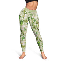 Mokihana Maile Ilima Leis Paniolo Palaka Leggings Hawaiian Omaomo Ala Spirit - Polynesian Pride