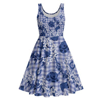 Mokihana Maile Ilima Leis Paniolo Palaka Midi Dress Hawaiian Polu Spirit - Polynesian Pride