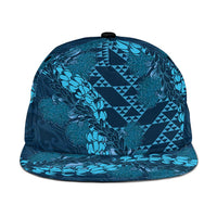 Naval Night Aloha Hawaii Snapback Cap Hawaiian Kakau Ohia Lehua Lei - Polynesian Pride