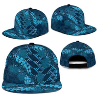 Naval Night Aloha Hawaii Snapback Cap Hawaiian Kakau Ohia Lehua Lei - Polynesian Pride