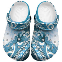 New Zealand Aotearoa Darts Masters Clogs Shoes Maori Art Tattoo with Tribal Dart Symbol Blue - Polynesian Pride