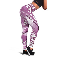 New Zealand Aotearoa Darts Masters Leggings Maori Art Tattoo with Tribal Dart Symbol Pink - Polynesian Pride