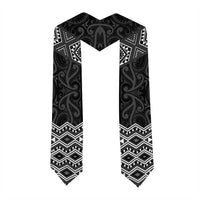 New Zealand Aotearoa Graduation Stole Black Taniko Art Maori Pattern LT05 - Polynesian Pride