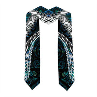 New Zealand Aotearoa Graduation Stole Maori Hei Rehua Paua Shell Glitter Green LT05 - Polynesian Pride