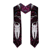 New Zealand Aotearoa Graduation Stole Maori Hei Rehua Paua Shell Glitter Pink LT05 - Polynesian Pride