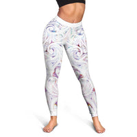 New Zealand Aotearoa Leggings Pink Maori Papua Shell Indigenous - Polynesian Pride