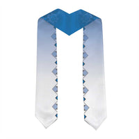 New Zealand Graduation Stole Poutama Mix Blue Taniko Inspired Art LT05 - Polynesian Pride