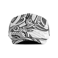 New Zealand Hammerhead Shark Jeff Hat Maori Haehae Mangopare White - Polynesian Pride