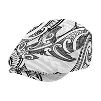 New Zealand Hammerhead Shark Jeff Hat Maori Haehae Mangopare White - Polynesian Pride