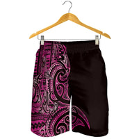New Zealand Hammerhead Shark Shorts for Men Maori Haehae Mangopare Pink LT14 - Polynesian Pride