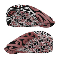 New Zealand Jeff Hat Aotearoa Kowhaiwhai Mix Taniko Art - Brown