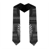 New Zealand Maori Koru Fern Graduation Stole Spiral Polynesian Style Gray LT05 - Polynesian Pride