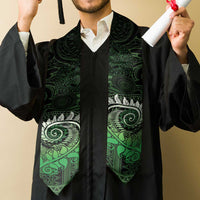 New Zealand Maori Koru Fern Graduation Stole Spiral Polynesian Style Green LT05 - Polynesian Pride