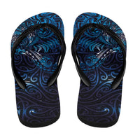 New Zealand New Year-Matariki Flip Flops Aotearoa Maori Tattoo Galaxy Sky LT03 - Polynesian Pride