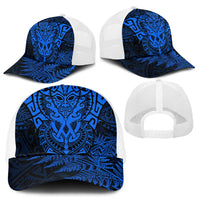 New Zealand Rugby All Blue Baseball Net Cap Silver Fern All Black Mix Ta Moko - Polynesian Pride