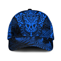 New Zealand Rugby All Blue Classic Cap Silver Fern All Black Mix Ta Moko LT9 Universal Fit Blue - Polynesian Pride