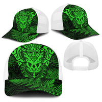 New Zealand Rugby All Green Baseball Net Cap Silver Fern All Black Mix Ta Moko LT9 - Polynesian Pride