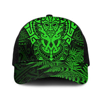 New Zealand Rugby All Green Mesh Trucker Cap Silver Fern All Black Mix Ta Moko LT9 One Size Black Green - Polynesian Pride