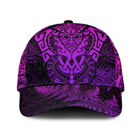 New Zealand Rugby All Purple Classic Cap Silver Fern All Black Mix Ta Moko LT9 Universal Fit Purple - Polynesian Pride
