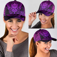 New Zealand Rugby All Purple Classic Cap Silver Fern All Black Mix Ta Moko LT9 - Polynesian Pride