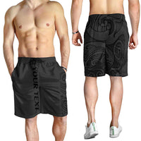 New Zealand Rugby Personalised Shorts for Men All Black Fern Maori Tribal Pattern - Polynesian Pride