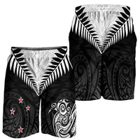 New Zealand Shorts for Men Aotearoa Maori Kiwi Black Fern LT01 - Polynesian Pride