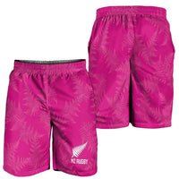 New Zealand Silver Fern Rugby Shorts for Men Go Aotearoa Champions World Cup Pink LT14 - Polynesian Pride