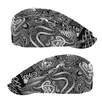 New Zealand Taiaha Maori Jeff Hat Kiwikiwi Minimalist Silver Fern Tukutuku Motif