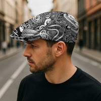 New Zealand Taiaha Maori Jeff Hat Kiwikiwi Minimalist Silver Fern Tukutuku Motif