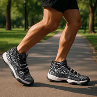New Zealand Taiaha Maori Sneakers J11 Kiwikiwi Minimalist Silver Fern Tukutuku Motif LT9 - Polynesian Pride
