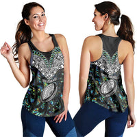 New Zealand Women Racerback Tank Maori Rugby Tattoo Papua Shell - Polynesian Pride