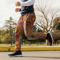 Niue Monuina e Kilisimasi Jogger Pants Pacific Patchwork Xmas Vibes - Polynesian Pride