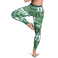 Norfolk Island Meri Krismas Leggings Pacific Patchwork Xmas Vibes - Polynesian Pride