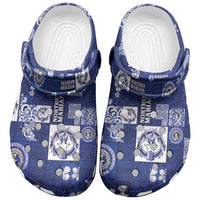 Northern Mariana Islands Magof Nochebuena Clogs Shoes Pacific Patchwork Xmas Vibes - Polynesian Pride