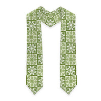 Omaomao Palaka Quilt Hawaii Graduation Stole Hawaiian Tropical Monstera Sea Turtle