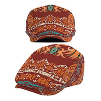 Oxblood Batik Papua-inspired Pattern Jeff Hat - Polynesian Pride