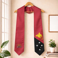 Papua New Guinea Graduation Stole Flag Style LT05 One Size Red - Polynesian Pride