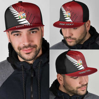 Personalised British Lions New Zealand Mesh Trucker Cap Half Black Fern - Polynesian Pride
