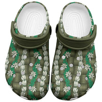 Pikake Maile Tiare Lei Clogs Shoes Omaomao Lauhala Pattern