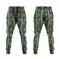 Pikake Maile Tiare Lei Jogger Pants Omaomao Lauhala Pattern
