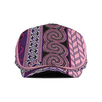 Pink Aotearoa Kowhaiwhai Pattern Jeff Hat NZ Maori Quilt Style - Polynesian Pride