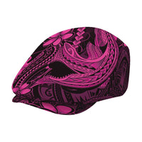 Pink Black Aloha Hawaii Jeff Hat Polynesian Shark Tattoo With Plumeria - Polynesian Pride