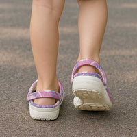 Pink Hawaii Palaka Honohono Pikake Clogs Shoes Hawaiian Orchid Lei Polynesian Pattern - Polynesian Pride