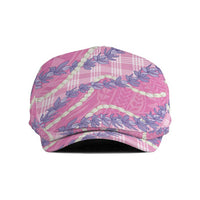 Pink Hawaii Palaka Honohono Pikake Jeff Hat Hawaiian Orchid Lei Polynesian Pattern - Polynesian Pride