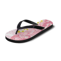 Pink Hawaii Shark Tattoo Flip Flops Puakenikeni Lei Plumeria Polynesian Pattern
