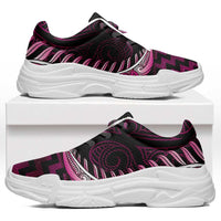 Pink Matariki New Zealand Chunky Sneakers Maori Poutama Galaxy Vibes LT14 Pink - Polynesian Pride
