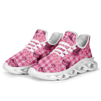 Pink Palaka Hawaii Cowboy Clunky Sneakers Puakenikeni Lei Paniolo Papale Seamless Vibes - Polynesian Pride