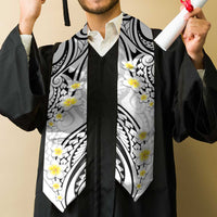 Plumeria With White Polynesian Tattoo Pattern Graduation Stole LT05 - Polynesian Pride